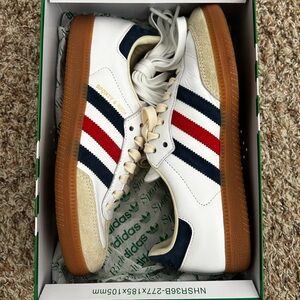 Sporty & Rich x Adidas USA Samba (Red, Navy, and Gum Sole)